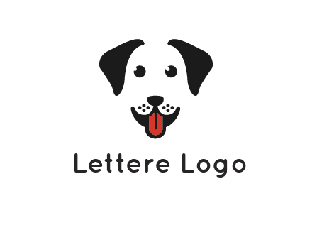 negative spacing cute dog face