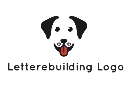 negative spacing cute dog face
