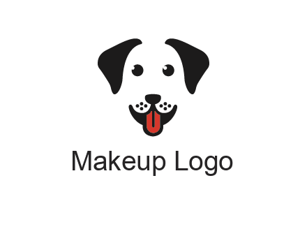 negative spacing cute dog face