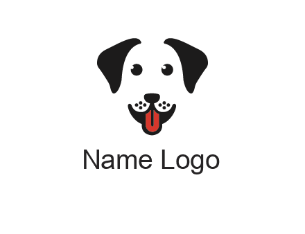 negative spacing cute dog face