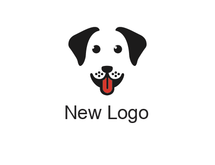 negative spacing cute dog face
