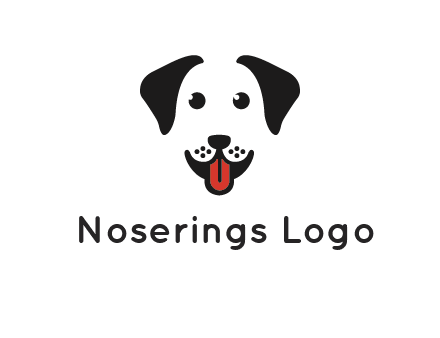 negative spacing cute dog face