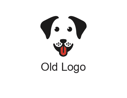negative spacing cute dog face