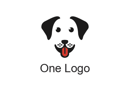 negative spacing cute dog face