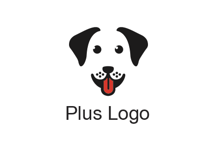 negative spacing cute dog face