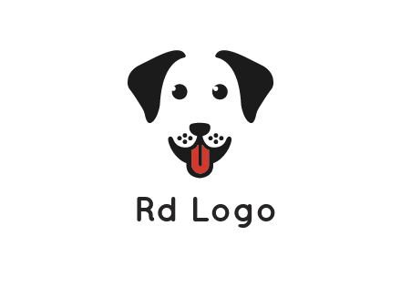 negative spacing cute dog face