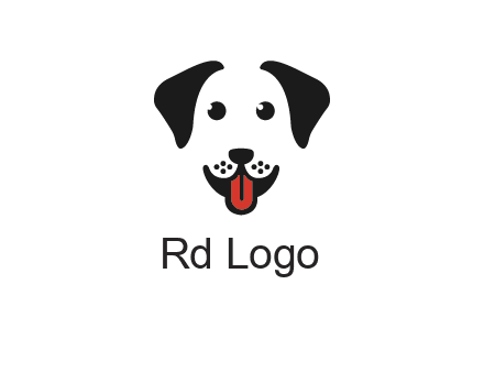 negative spacing cute dog face