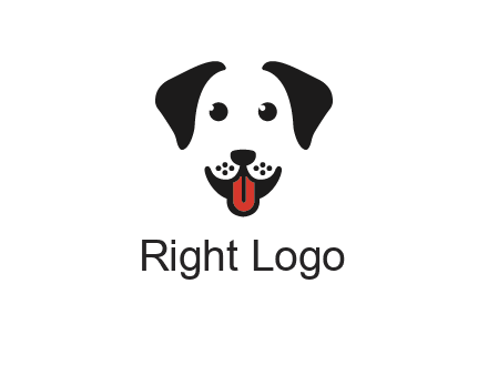 negative spacing cute dog face