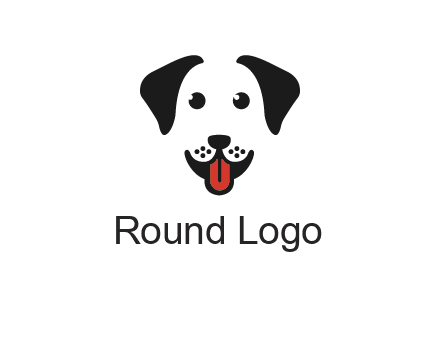 negative spacing cute dog face