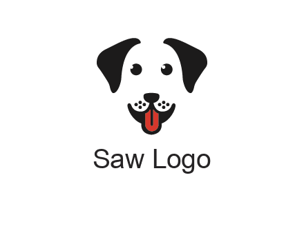 negative spacing cute dog face