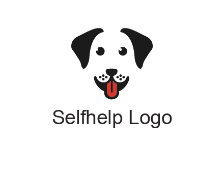 negative spacing cute dog face