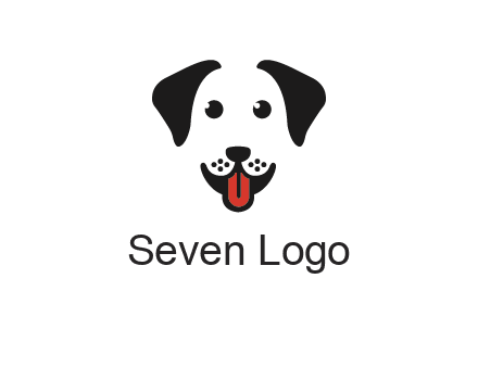 negative spacing cute dog face