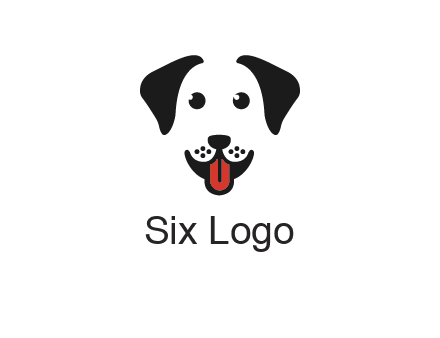 negative spacing cute dog face