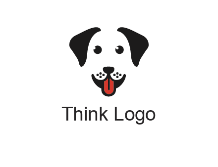 negative spacing cute dog face