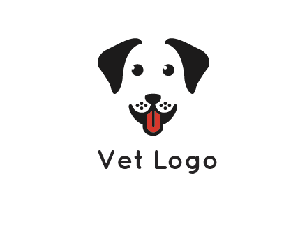 negative spacing cute dog face