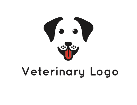negative spacing cute dog face