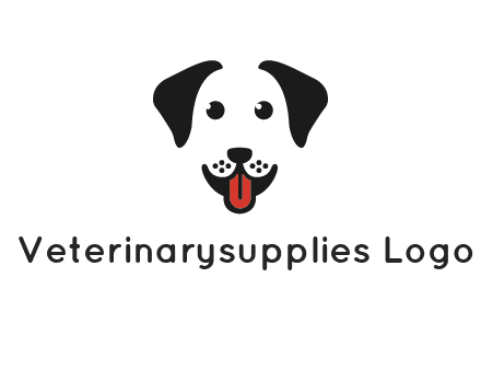 negative spacing cute dog face