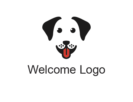 negative spacing cute dog face