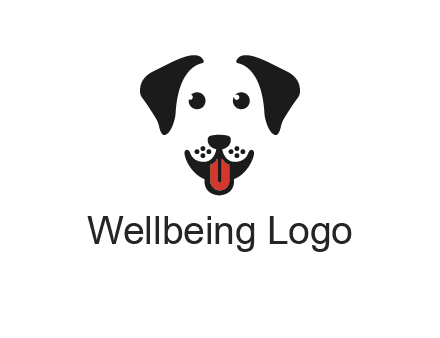 negative spacing cute dog face