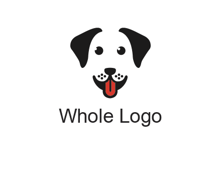 negative spacing cute dog face