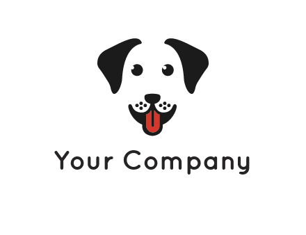 negative spacing cute dog face