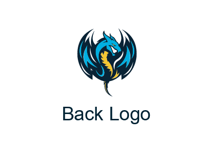 dragon with wings out