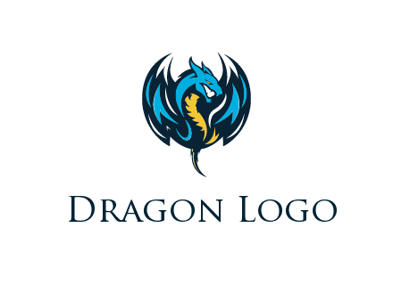 dragon with wings out