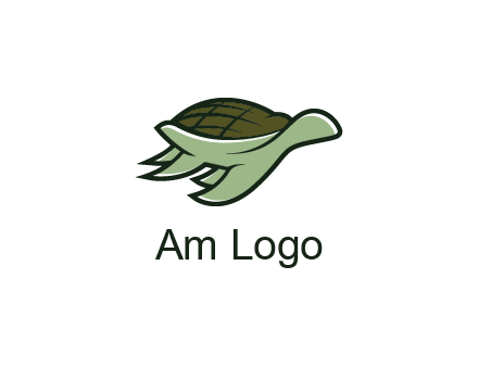 line art abstract turtle
