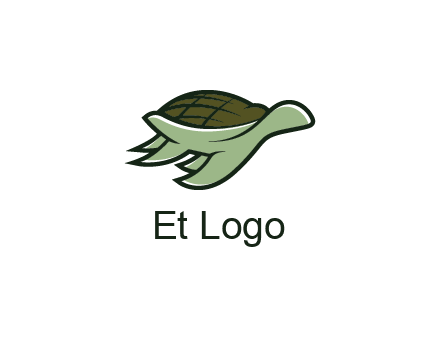 line art abstract turtle
