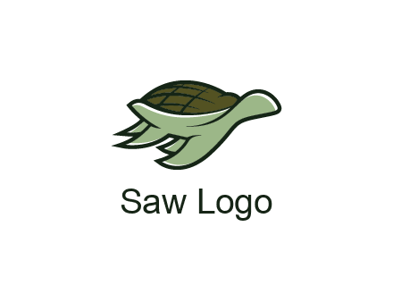 line art abstract turtle