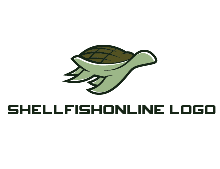 line art abstract turtle