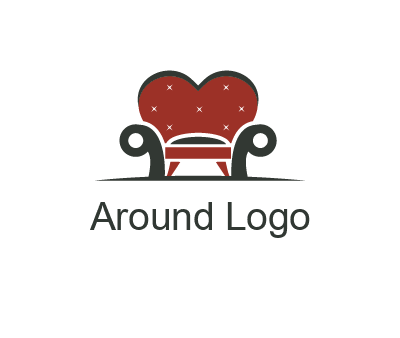 heart behind chair