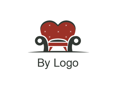 heart behind chair