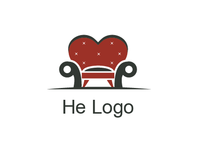 heart behind chair