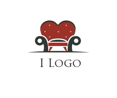 heart behind chair