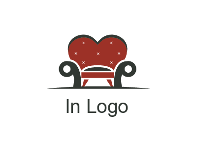 heart behind chair