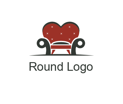 heart behind chair