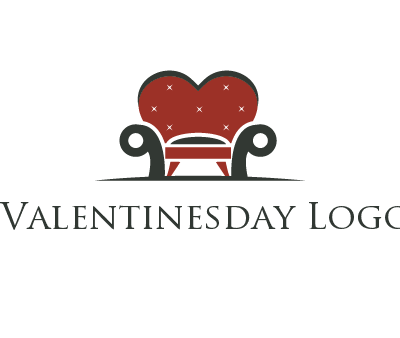heart behind chair