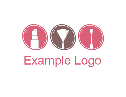 makeup products in circles