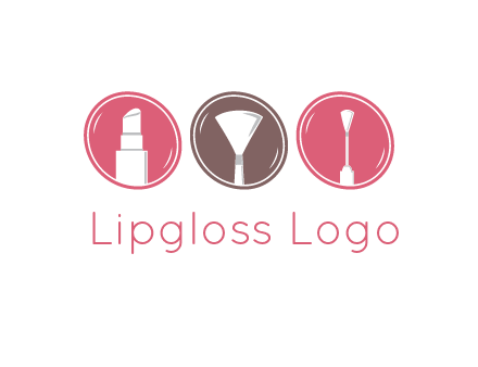 makeup products in circles