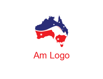 negative spacing kangaroo in Australian continent