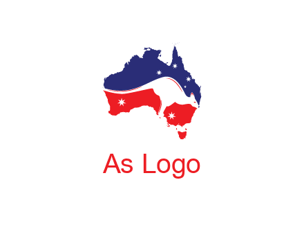 negative spacing kangaroo in Australian continent