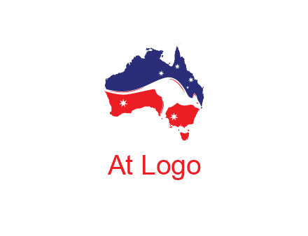 negative spacing kangaroo in Australian continent