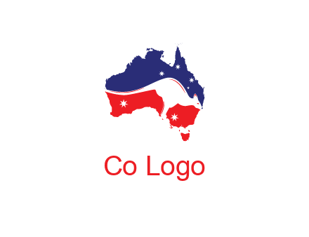 negative spacing kangaroo in Australian continent