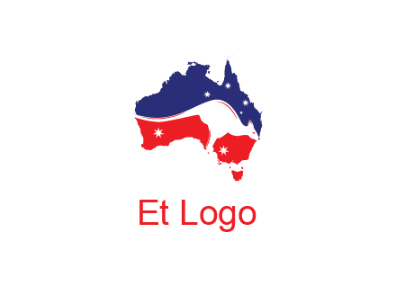 negative spacing kangaroo in Australian continent