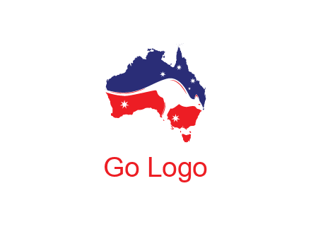 negative spacing kangaroo in Australian continent