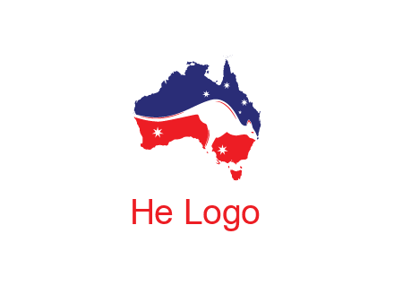 negative spacing kangaroo in Australian continent