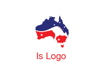 negative spacing kangaroo in Australian continent