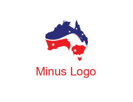 negative spacing kangaroo in Australian continent