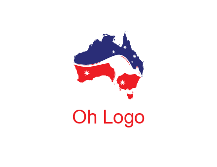 negative spacing kangaroo in Australian continent